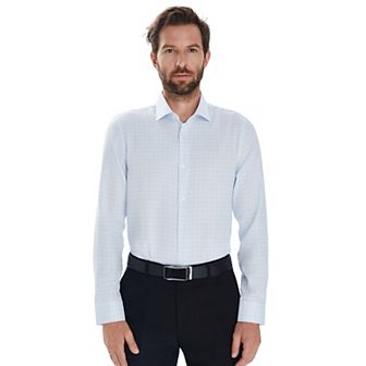 Men's Bespoke Slim-Fit Textured Easy Care Dress Shirt
