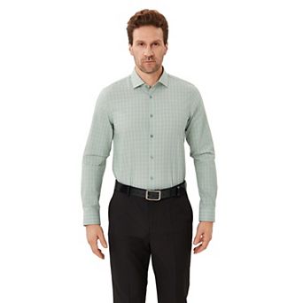 Men's Bespoke Slim-Fit Textured Easy Care Dress Shirt