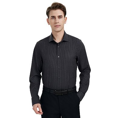 Men's Bespoke Slim-Fit Wrinkle Free Performance Dress Shirt