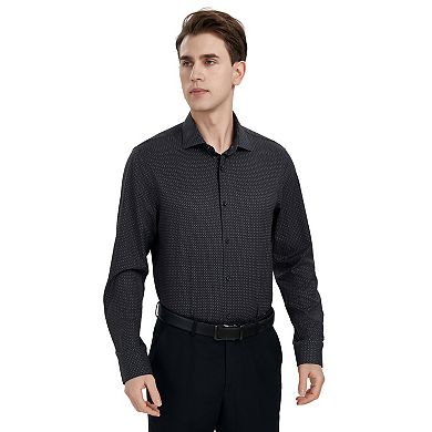 Men's Bespoke Slim-Fit Wrinkle Free Performance Dress Shirt