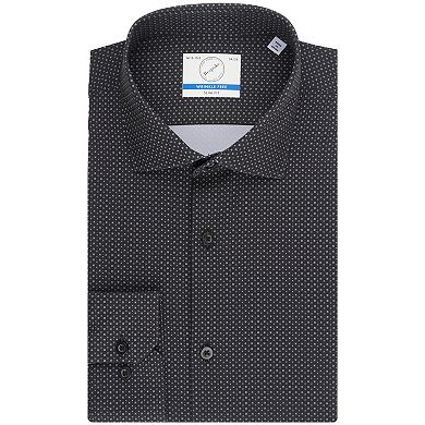 Men's Bespoke Slim-Fit Wrinkle Free Performance Dress Shirt
