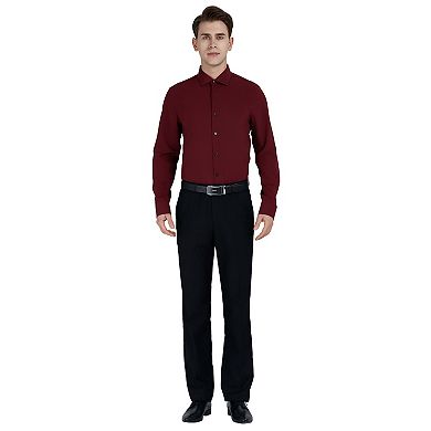 Men's Bespoke Slim-Fit Wrinkle Free Performance Dress Shirt