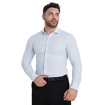 Men's Bespoke Slim-Fit Wrinkle Free Performance Dress Shirt