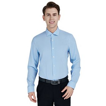 Men's Bespoke Slim-Fit Wrinkle Free Performance Dress Shirt
