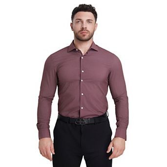 Men's Bespoke Slim-Fit Wrinkle Free Performance Dress Shirt