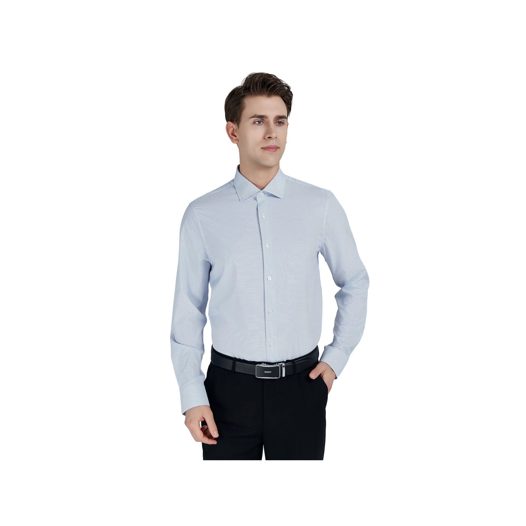Mens Bespoke Slim-Fit Wrinkle Free Performance Dress Shirt, Size: Small 32