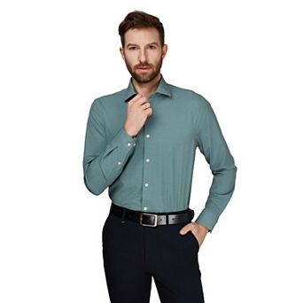 Men's Bespoke Slim-Fit Wrinkle Free Performance Dress Shirt