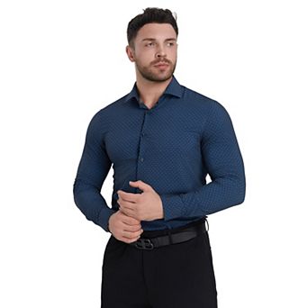 Men's Bespoke Slim-Fit Wrinkle Free Performance Dress Shirt