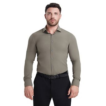 Men's Bespoke Slim-Fit Wrinkle Free Performance Dress Shirt