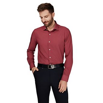 Men's Bespoke Slim-Fit Wrinkle Free Performance Dress Shirt
