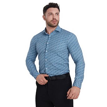 Men's Bespoke Slim-Fit Wrinkle Free Performance Dress Shirt