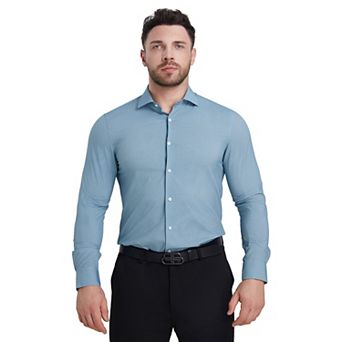 Men's Bespoke Slim-Fit Wrinkle Free Performance Dress Shirt