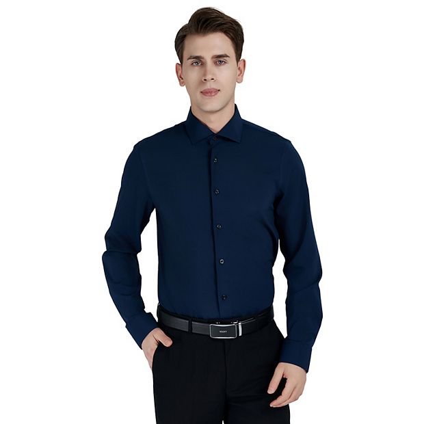slim fit dress slacks Solid Performance Dress Shirt | WRK main image 1