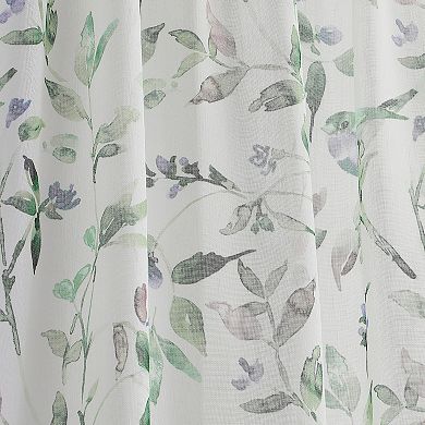 Martha Stewart 2-Piece Kensington Garden Print Poletop Curtain Panel Set