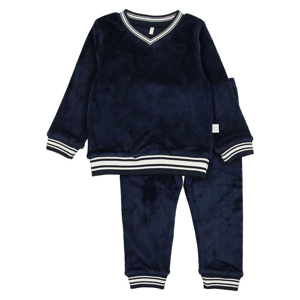 Analogie Boys Velour Sweatshirt Set - Black