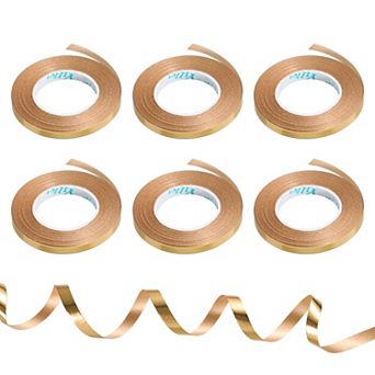 6 pc Curling Ribbon Crimped Balloon String Shiny Metallic 3/16 inch 11 Yards for Party Decoration