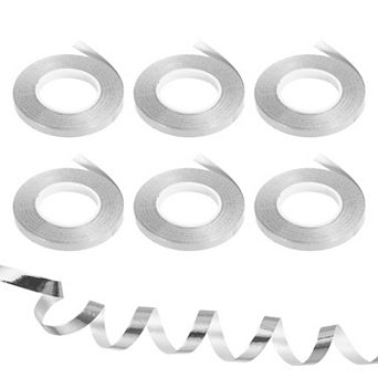 6 pc Curling Ribbon Crimped Balloon String Shiny Metallic 3/16 inch 11 Yards for Party Decoration