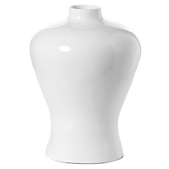 Modern White Large Tabletop Centerpiece Flower Vase