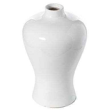 Modern White Large Tabletop Centerpiece Flower Vase