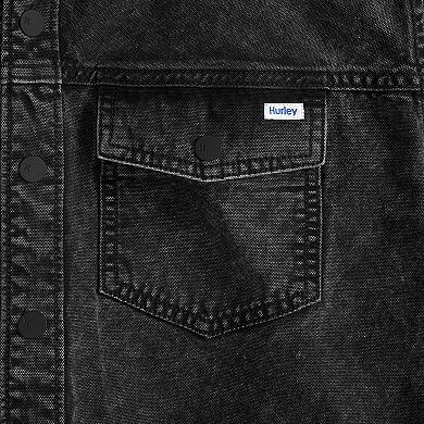 Men's Hurley Washed Canvas Button Down Jacket