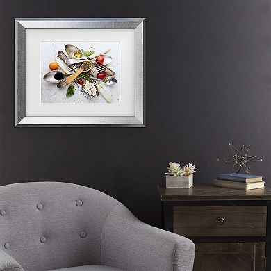 Aleksandrova Karina Spoons And Salad Matted Framed Wall Art