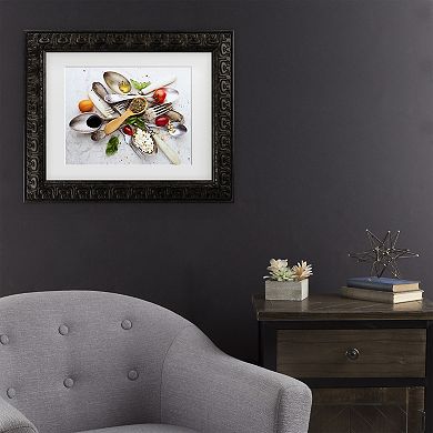 Aleksandrova Karina Spoons And Salad Matted Framed Wall Art