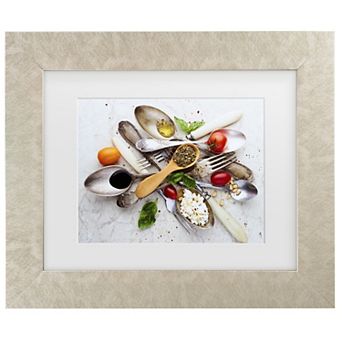 Aleksandrova Karina Spoons And Salad Matted Framed Wall Art