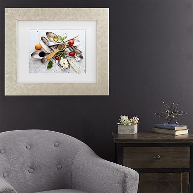 Aleksandrova Karina Spoons And Salad Matted Framed Wall Art