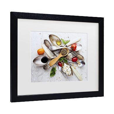Aleksandrova Karina Spoons And Salad Matted Framed Wall Art
