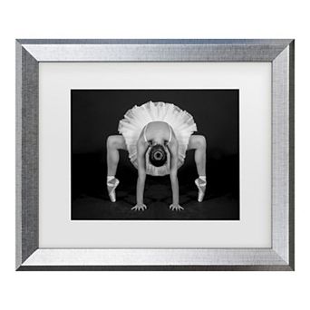 Pauline Pentony Ma Control In Dance Matted Gray Wood Framed Wall Art