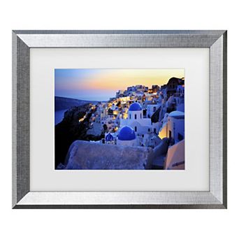 Trademark Fine Art Santorini Island, Greece Matted Framed Wall Art
