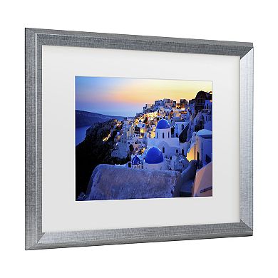 Trademark Fine Art Santorini Island, Greece Matted Framed Wall Art