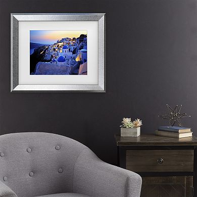 Trademark Fine Art Santorini Island, Greece Matted Framed Wall Art