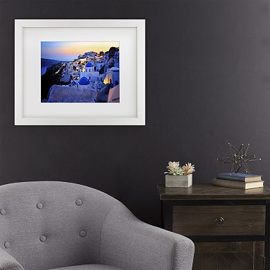 Trademark Fine Art Santorini Island, Greece Matted Framed Wall Art