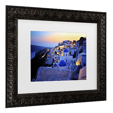 Trademark Fine Art Santorini Island, Greece Matted Framed Wall Art
