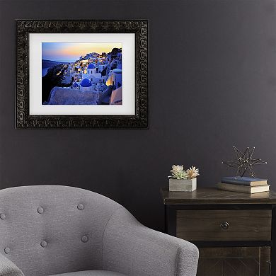 Trademark Fine Art Santorini Island, Greece Matted Framed Wall Art