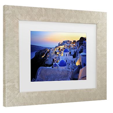 Trademark Fine Art Santorini Island, Greece Matted Framed Wall Art