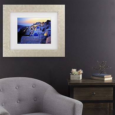 Trademark Fine Art Santorini Island, Greece Matted Framed Wall Art