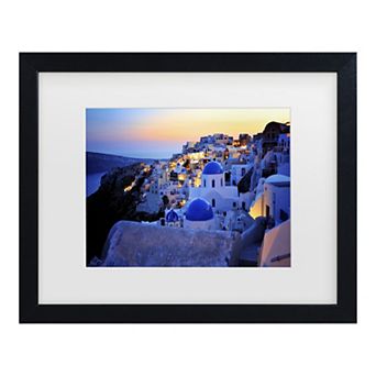Trademark Fine Art Santorini Island, Greece Matted Framed Wall Art