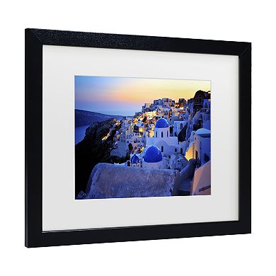 Trademark Fine Art Santorini Island, Greece Matted Framed Wall Art