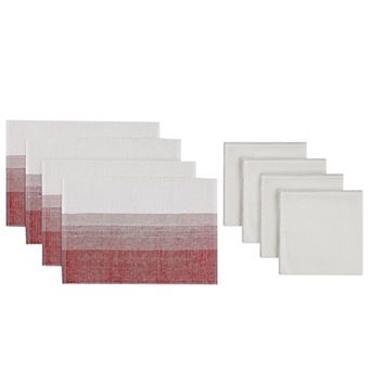 Avanti Merry Holiday 8 pc Table Placemats & Dinner Napkins Set
