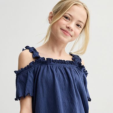 Girls 6-20 SO® Cold Shoulder Top in Regular & Plus Size