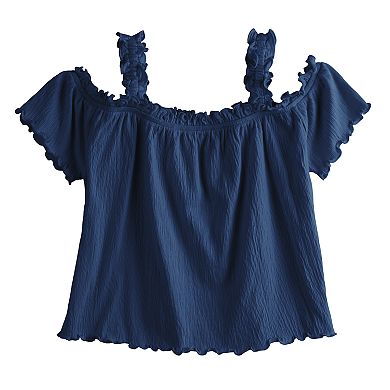 Girls 6-20 SO® Cold Shoulder Top in Regular & Plus Size