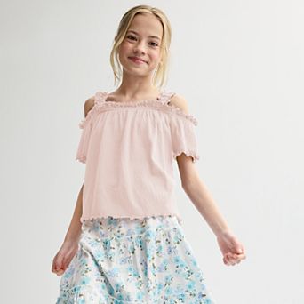 Girls 6-20 SO® Cold Shoulder Top in Regular & Plus Size
