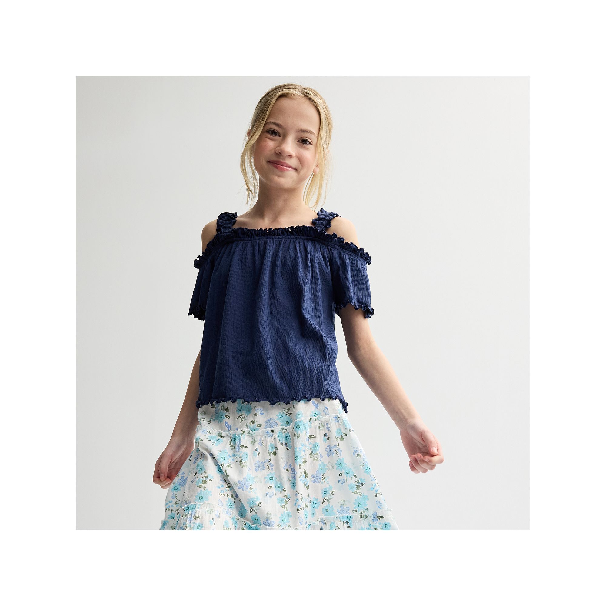 Girls 6-20 SO® Cold Shoulder Top in Regular & Plus Size, Girls, Size: Lar