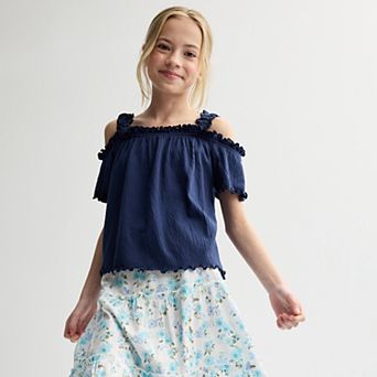 Girls 6-20 SO® Cold Shoulder Top in Regular & Plus Size