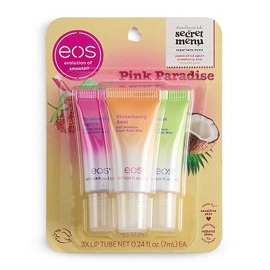 eos Pink Paradise Mini Tube Lip Balm 3-pk.