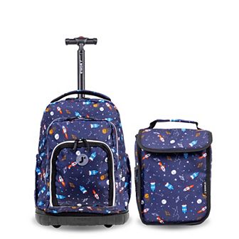 J World Lollipop Kids 2 pc Rolling Backpack & Lunch Bag Set