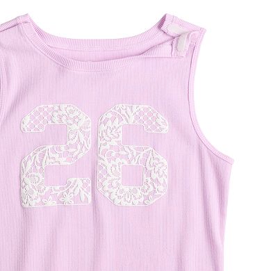 Girls 6-16 SO® Adaptive High Neck Graphic Tank Top