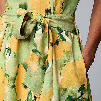 Petite Simply Vera Vera Wang Wrap Tie-Front Dress